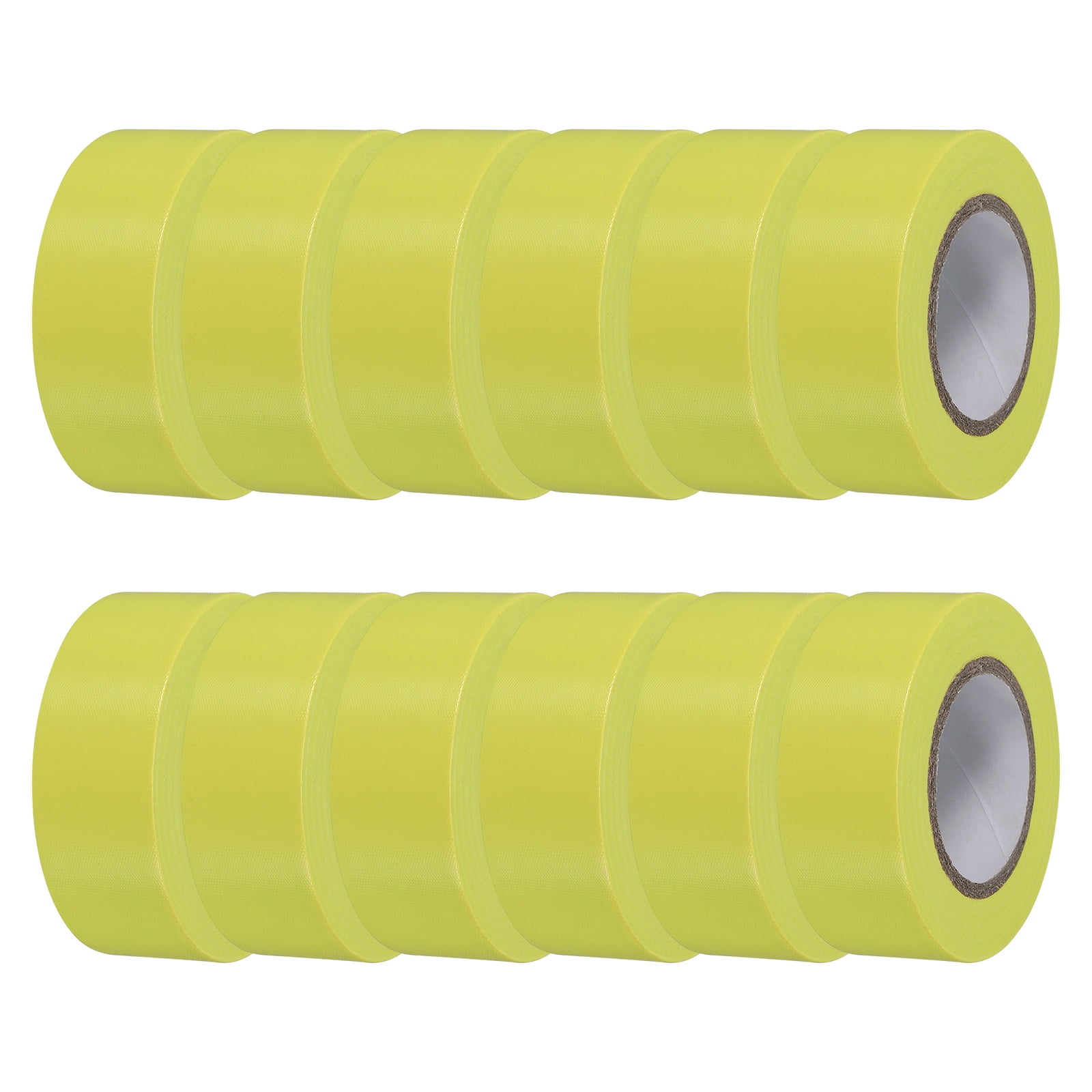 Pyle Safety Caution Tape - 2 Rolls, 200 Meters Each, Yellow Non-Adhesive Barricade Tape