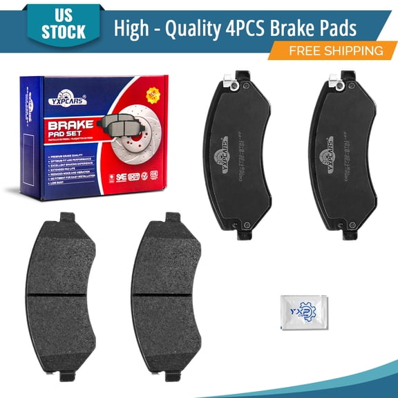YXPCARS 4PCS Brake Pads (D856), Ceramic Front Pads for Chrysler Town & Country Voyager Dodge Caravan/Grand Caravan