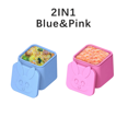 thumbnail image 1 of Non-stick Silicone Lunch Box For Kids Sauce container With Lid Small Lunch Box Accessories Dip Container Food storage container Pink-Blue, 1 of 6