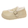 thumbnail image 2 of Women’s Fuzzy Lined Platform Mary Jane Shoes, Round Toe Suede Winter Warm Loafers, Adjustable Buckle Strap Non‑Slip Chunky Sole Cozy Slip‑On Shoes, 2 of 5