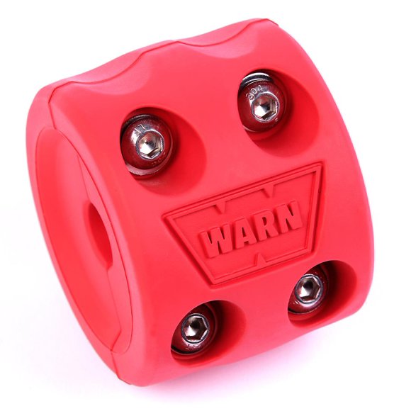 Warn Winch Cable Stop 108789 Up To 1/2 Inch Cable Diameter; Split Design; Red; Rubber