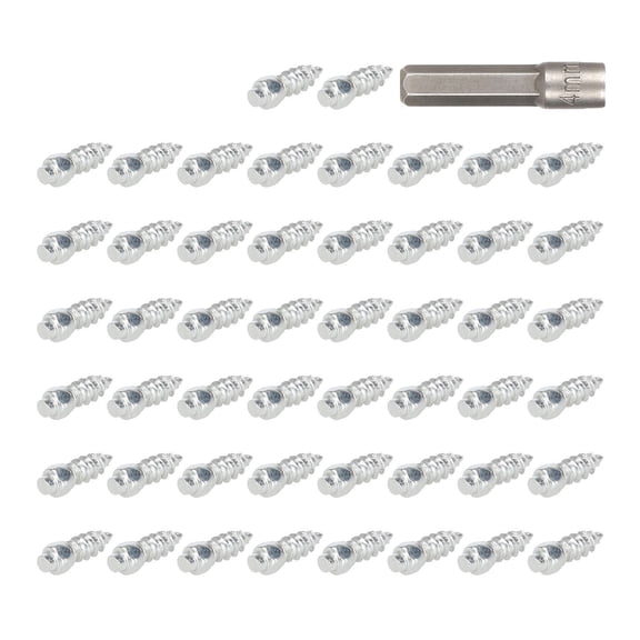 50Pcs Snow Chain Tire Studs Screw Snow Chain Tire Spikes Snow Chain Tire Studs Motorcycle Spikes Antislip Tire Screws