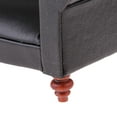 thumbnail image 6 of 1/12 Dollhouse Miniature Black Leather Long Sofa Bedroom Furniture Accessory, 6 of 6