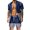 Blue, variant on Vedolay Short Sets Men 2 Piece Outfits Men's Shorts Tracksuits Stripe Crewneck 2 Piece Outfits Summer Casual Shorts Sets,Black XL