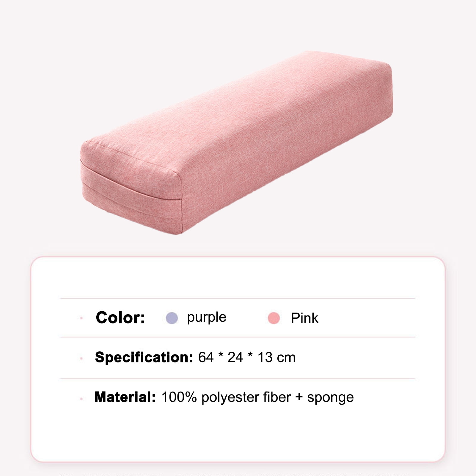 The TOPOINT Yoga Bolster's rectangular shape offers versatile support for seated and reclining postures, helping you maintain proper alignment and achieve deeper stretches. Its portability allows you to easily carry it to your yoga studio, gym, or wherever you prefer to practice, making it a convenient companion for creating a comfortable and personalized yoga space on the go. With its reliable construction and convenient features, this bolster is a must-have for anyone looking to elevate their yoga practice and experience the benefits of restorative yoga.