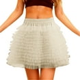 thumbnail image 2 of Daznico Three Layer Elegant Performance Skirt for Contemporary Dancewear Stage Show Skirt with Tiered Design Flowy Movement Adult Female Skirt,Mardi Gras Clothing,Mardi Gras Skirt,L, 2 of 8