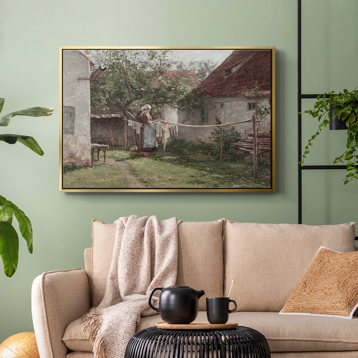 Vintage Landscape-CCCLXII By Wexford Home Framed in Gold Wood Gallery Wrapped Canvas 17 in. x 25 in.