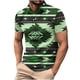thumbnail image 1 of Camisas de Manga Larga para Hombres Impresos Girar Hacia Abajo Botones de Cuello Lateral Dividido, Casual Blusa de Manga Corta, 1 of 5