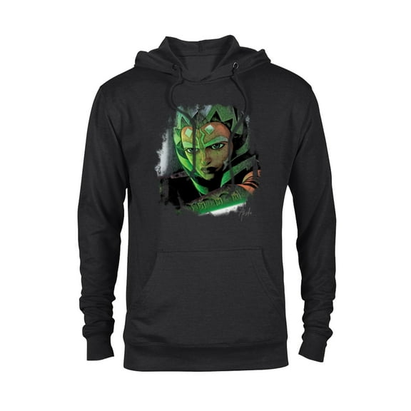 Star Wars Ahsoka Tano Tales of the Jedi Lightsaber Glow - Pullover Hoodie for Adults - Customized-Black