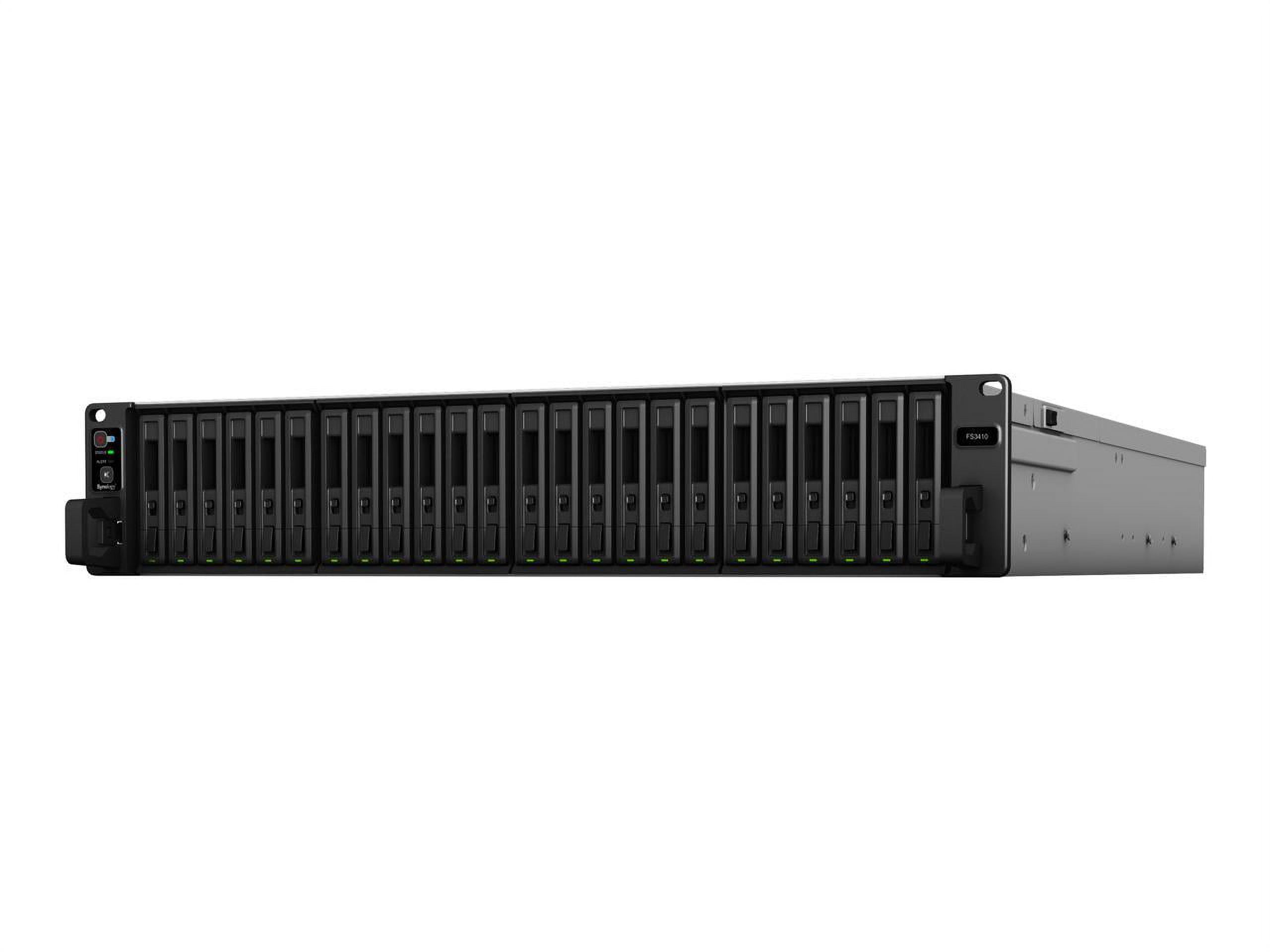 Synology FlashStation FS3410 SAN/NAS Storage System - Intel Xeon D-1541 Octa-core (8 Core) 2.10 GHz - 24 x HDD Supported - 0 x HDD Installed - 24 x SSD Supported - 0 x SSD Installed - 16 GB RAM DDR...