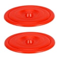 thumbnail image 6 of Beaupretty 2Pcs Heavy Duty Plastic Trash Can Covers Red Round Lids for Waste Bin, 6 of 8