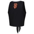 thumbnail image 3 of Women's The Wild Collective Black San Francisco Giants Twisted Tie Front Tank Top, 3 of 3