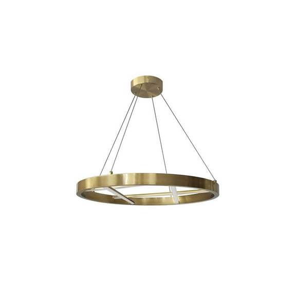 Homestock Earthy Elegance Chandelier, 40W Chandelier, Aged Brass W/ White Silicone Diffuser