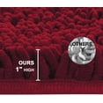 thumbnail image 4 of CPDD 3 Pieces Bathroom Rugs Set Ultra Soft Non Slip and Absorbent Chenille Bath Rug, Burgundy Bathroom Rugs Plush Bath Mats for Tub, Shower, Bathroom Burgundy, 4 of 7