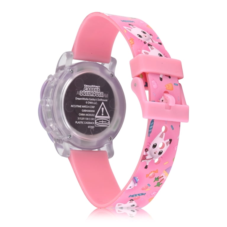 DreamWorks Gabby's Dollhouse LCD Watch Pink Purple photo 3