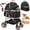 Black, variant on TLGREEN 4-Wheel Stable Pet Stroller for Medium Dogs/ Cats - 3-in-1 Convertible Design with Removable Carrier & One-Click Folding Mechanism (Black)