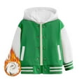 thumbnail image 6 of oqasdz Girls Coats and Jackets Boys Spring Fall Long Sleeve Color Block Baseball Jacket Hooded Outerwear Comfortable Top Coat Outwear Size 1 Y-2 Y, 6 of 6