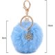 thumbnail image 3 of LLavero de pompón de copo de nieve azul claro, llavero de bola de piel Artificial, accesorios esponjosos, dije para bolso de coche Feliz Sencillez, 3 of 3