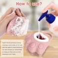 thumbnail image 4 of Cepillo de baño para perros y gatos, peine de goma de silicona, cepillo de aseo para perros, cepillo de masaje de silicona para cachorros, cepillo de limpieza del cabello, cepillo de limpieza suave, dispensador de champú (forma de pata rosa) Sincero Electrónica, 4 of 5