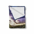 thumbnail image 2 of Iceland Soft Flannel Fleece Throw Blanket, Outdoor Scene Atmosphere Shot of Kirkjufell Cloudscape Mountains Oceanic, Cozy Plush for Indoor and Outdoor Use, 50" x 70", Multicolor, by Ambesonne, 2 of 6