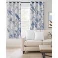 thumbnail image 2 of White Blue Spring Floral Blackout Curtains 84 Inches Long for Bedroom, Summer Birds Botanical Thermal Insulated Room Darkening Black Out Window Curtain Panels Grommet Drapes for Living Room, 2 of 8