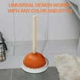 thumbnail image 5 of Tutuviw Universal Toilet Plunger Drip Tray, Plastic Air Drying Plunger Mat, Wicking and Quick Drying Plunger Holder Caddy Sheet, Toilet Plunger Holder Only (White, 7.9"), 5 of 7