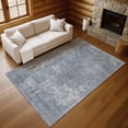 thumbnail image 7 of Addison Rugs Mayfield Premium Machine Washable Traditional Global Blue Rectangle Rug, 3' X 5' Machine Washable Traditional Global Blue Oversized Sherpa Throw Blanket, 7 of 7