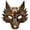Bronze, variant on GOBWCOT Halloween Wolf Mask Animal Half Face Mask for Masquerade Party Costume Cosplay Prop for Men Women