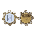thumbnail image 1 of Viento Sur Mahjong azulejos patrón Broche de flores, regalo de joyería para mujeres y niñas Unbranded M, 1 of 3