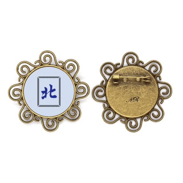 Viento Sur Mahjong azulejos patrón Broche de flores, regalo de joyería para mujeres y niñas Unbranded M