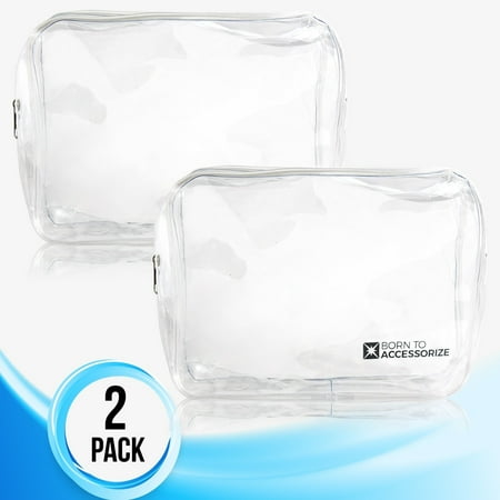 Tsa Roved Toiletry Bag 2 Pack Zip Through Airport Security Check W Ease