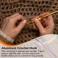 thumbnail image 5 of REGALWOVEN Aluminum Crochet Hook US Size Knitting Needles for DIY Craft Yarn Purple 6.5mm, 5 of 5