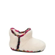DF by Dearfoams Girls' Pile Bootie with Trim Slippers
