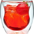 thumbnail image 2 of Curva Artisan Series Double Wall Beverage Glasses and Tumblers - Set of 4 Unique 8 oz Drinking Glasses, 2 of 5