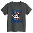 thumbnail image 3 of TOWED22 250Th Anniversary Girls Tops USA Flag Patriotic Tee Short Sleeve T-Shirts 4th of July Casual Shirts(Grey,7-8 Y), 3 of 3