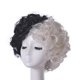 thumbnail image 4 of Cosplay Mitad Negra Y Mitad Blanca Peluca Rizada Corta Disfraz De Cosplay Accesorios Para Peinados Para Halloween Carnaval Y Mascarada Kearding HA045912-01, 4 of 5