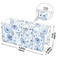 thumbnail image 3 of Watercolor Blue Floral Acrylic Pen Holder 4 Compartments Pencil Holder Cup for Desk Makeup Brush Holder Office Home, 3 of 7