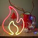 thumbnail image 1 of Lámpara Fire Flame Neon Sign Light LED Hanging Wall Night Lamp Decor (Rojo Blanco) Ndcxsfigh Nuevos Originales, 1 of 8
