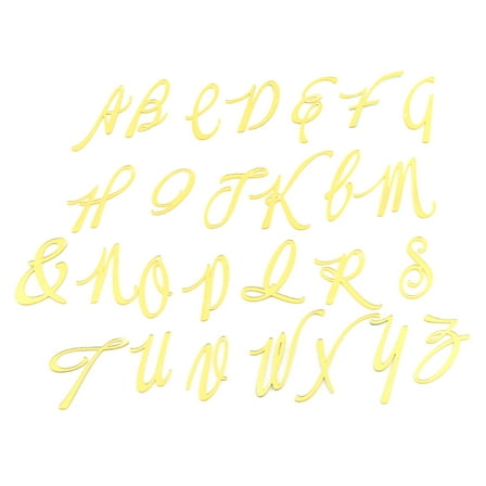 CIYISON 26Piece Gold Acrylic Letter Cake Toppers for Cake Decorating and Celebration