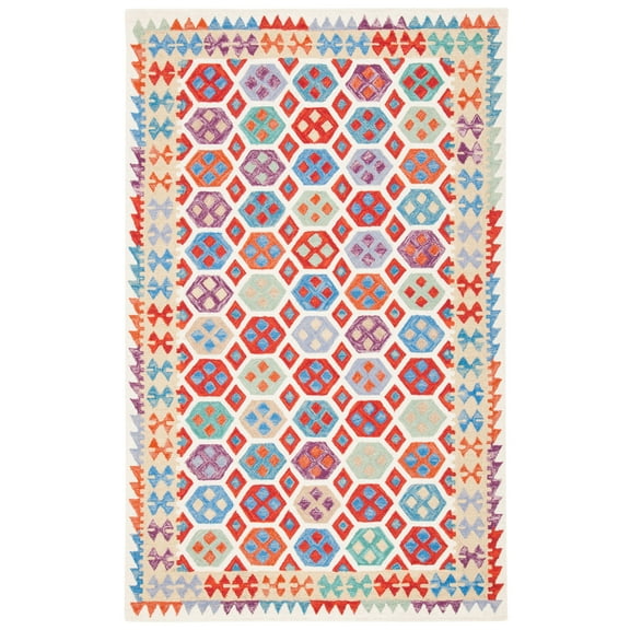 Safavieh  Handmade Aspen Chryssa Boho Wool Rug 4' x 6' 4' x 6' Indoor,Handmade Living Room,Bedroom,Dining Room Rectangle