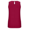 thumbnail image 5 of Wycnly Womens Tank Tops Back Keyhole Lightweight Smocked Swing Tunic Vest Summer Fashion Solid Round Neck Sleeveless Shirts Blouse Red m, 5 of 6
