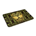thumbnail image 2 of XMXT Non-Slip Polyester Bathroom Rugs Kitchen Door Mat, Death Tribe Skull Yellow Print Machine Washable Bath Mats Rug for Kitchen Shower Bathtub Decor, 15.7 x 23.6 inches, 2 of 9