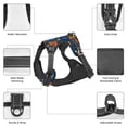 thumbnail image 3 of Vsdgher Funny Steam Train Pattern Dog Harness,No Pull Pet Harness with Soft Padded Handle,Adjustable Reflective Vest with 2 Buckles,4 Slide Buckles,S-XL Medium, 3 of 4
