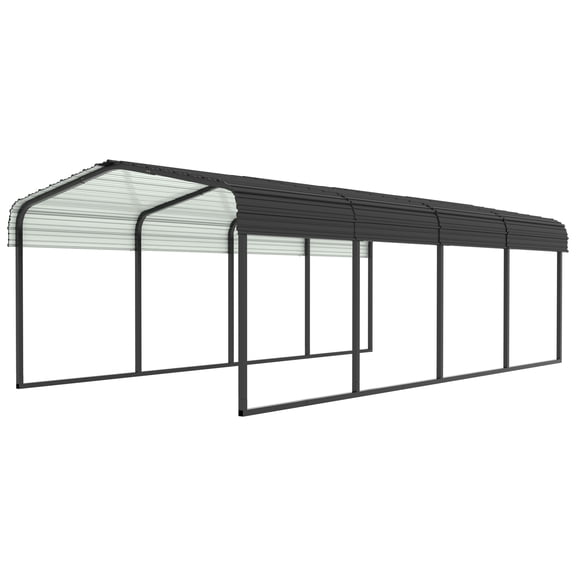 VEIKOUS 20' x 12' Heavy-Duty Metal Carport - Weatherproof Roofing, Rust-Resistant Frame, Easy Installation