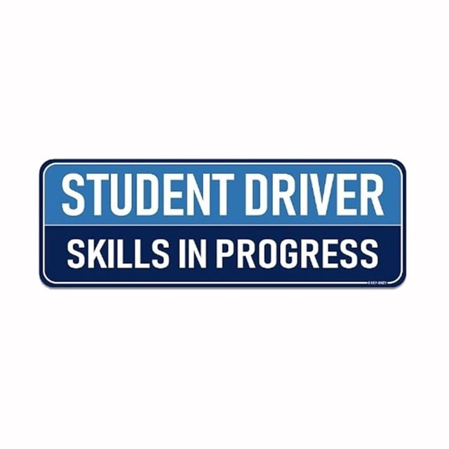 HOARBOEG Student Drivers Car Bull Bars Sticker Novice Newbie Secure Notice Sign Sticker