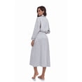 thumbnail image 5 of MAYFISH Women's 100% Cotton Robes Lightweight Kimono Long Soft Bathrobe for Women with Pockets(Grey,M), 5 of 6