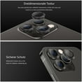 thumbnail image 4 of Tempered Glass Screen Protector with Bulletproof Anti-Scratch Camera Film, Black Metal Ring iPhone 13 Pro/Pro Max Camera Guard, 4 of 8