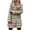 Khaki, variant on Lovskoo 2024 Womens Winter Coats Double Breasted Pea Coat Long Sleeve Top Stand Collar Cardigan Printed Jacket Trench Coat Overcoat Black