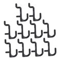 thumbnail image 4 of Phenofice 10Pcs Black Pegboard Hooks Plastic Tool Hangers for Garage Shop Storage and Organization, 4 of 8