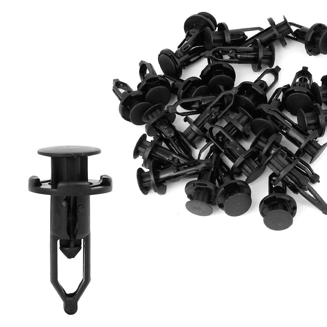 uxcell 24Pcs Black Plastic Rivets Clip 8mm x 18mm x 22mm 